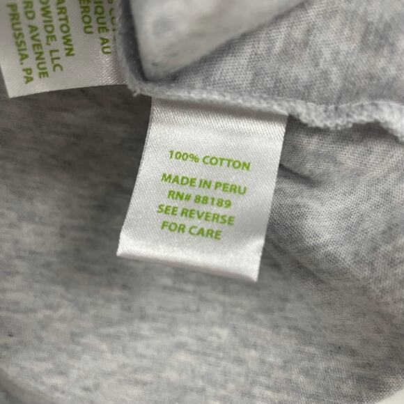 Lilly Pulitzer Long Sleeve Ruffle Gray Silver Flamingo Graphic Tee Girls Large - Picture 4 of 7